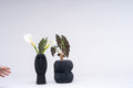 Ribbed Figure Eight Planter Vase, 3D Printed Sculptural Pot