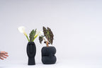 Ribbed Figure Eight Planter Vase, 3D Printed Sculptural Pot