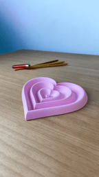 Heart Incense Holder, 3D Printed Ripple Ash Catcher
