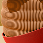 Hive Planter Pot, Ribbed 3D Printed Textured Plant Pot