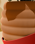 Hive Planter Pot, Ribbed 3D Printed Textured Plant Pot