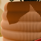 Hive Planter Pot, Ribbed 3D Printed Textured Plant Pot