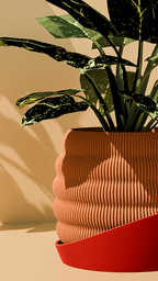 Hive Planter Pot, Ribbed 3D Printed Textured Plant Pot