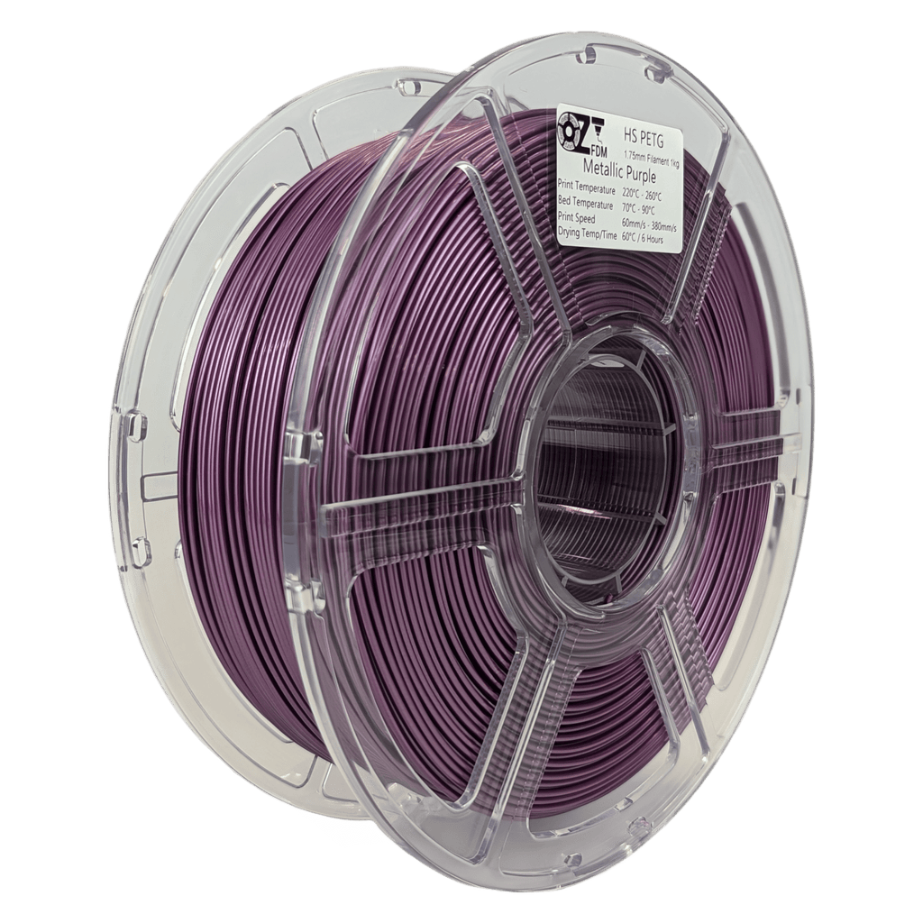 OzFDM PETG - HS Metallic Colours 3D Printing Filament 1.75mm 1KG - OzFDM