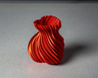 Heart Vase, 3D Printed Pleated Decorative Vase
