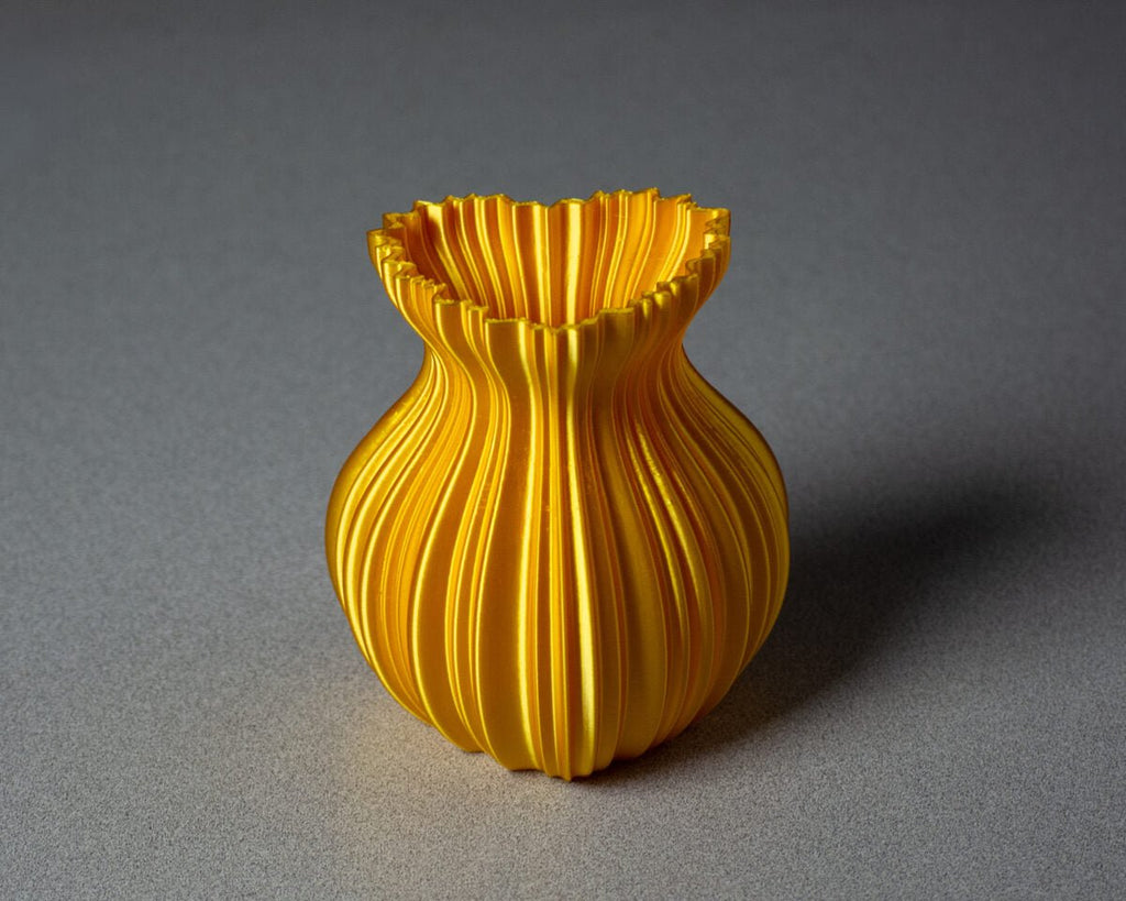 Heart Vase, 3D Printed Pleated Decorative Vase