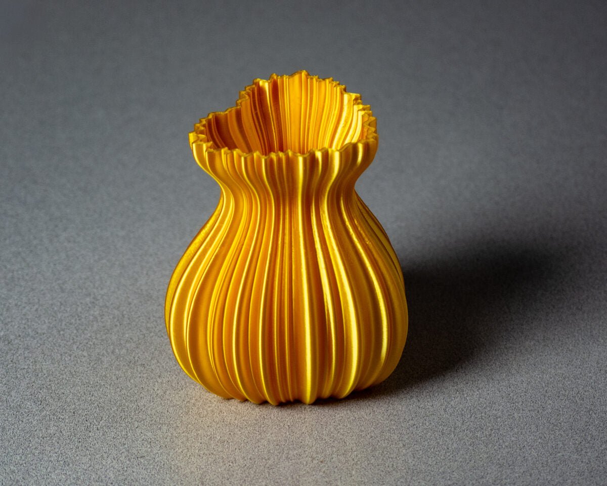 Heart Vase, 3D Printed Pleated Decorative Vase