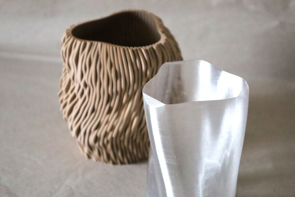 Sea Falcon Vase, 3D Printed Coral Texture Decor with Insert