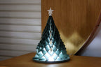 Wavy Lattice Christmas Tree Lamp, 3D Printed Holiday Decor