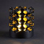 Sine Wave Lamp, 3D Printed Geometric Puck Light Shade
