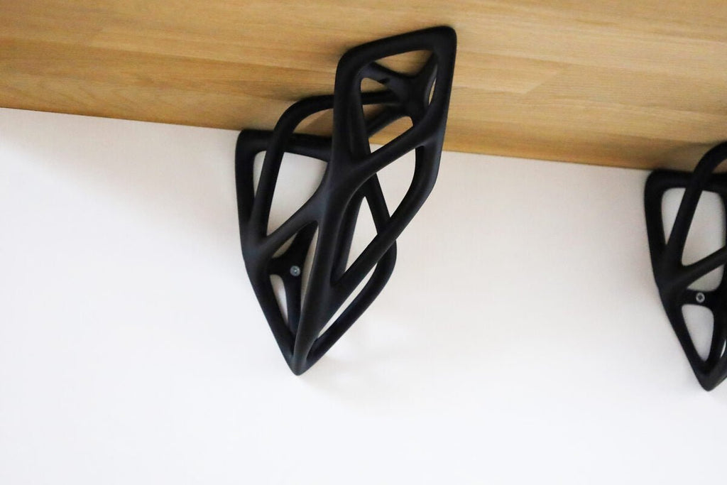 Skeleton Shelf Bracket, 3D Printed Organic Lattice Shelf Support