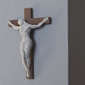 Crucifix Wall Sculpture, 3D Printed Corpus Cross Decor