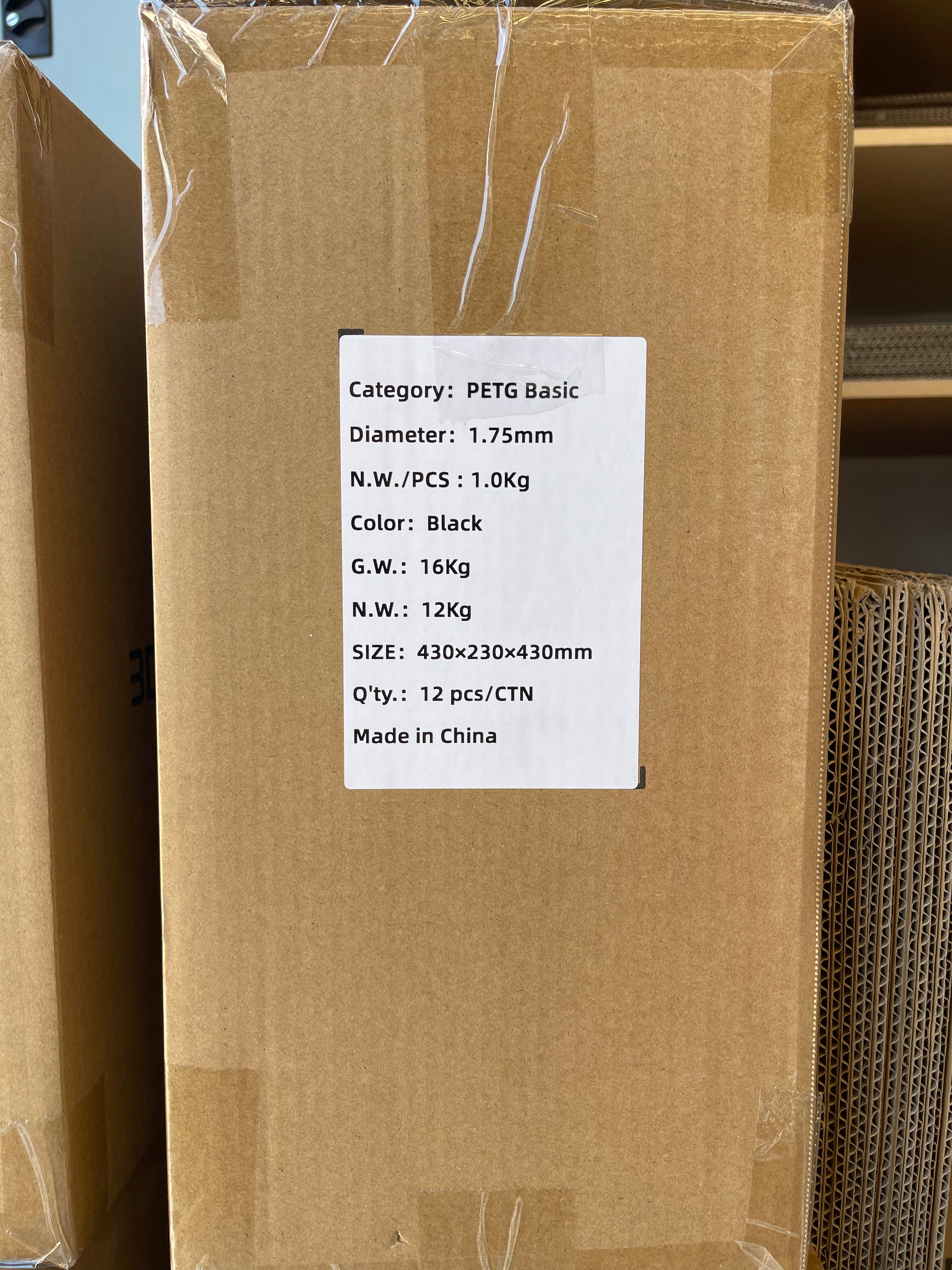 PETG Basic Mega Deal - 12 x 1 KG - Black