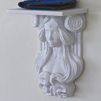 Phaedra Sculptural Bust Wall Shelf, 3D Printed Corbel Decor