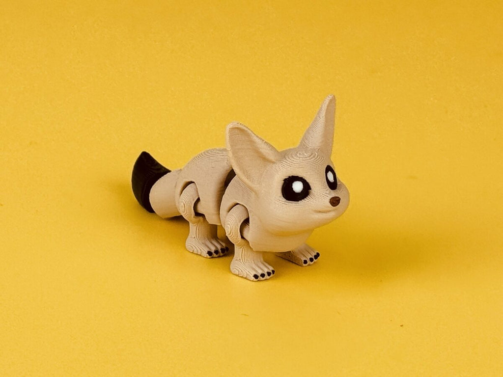 Fennec Fox Flexi Figure, 3D Printed Articulated Fidget Toy