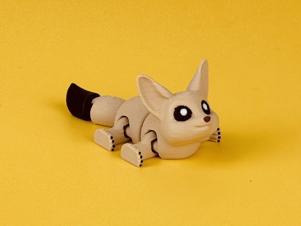 Fennec Fox Flexi Figure, 3D Printed Articulated Fidget Toy