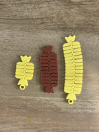 Flexi Christmas Candy Keychains, Set of 3 (3D Printed)