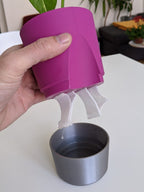 Self-Watering Planter Pot, 3D Printed Two-Tone Reservoir Pot