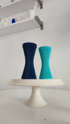 Vivo Chevron Hourglass Vase, 3D Printed Zigzag Flower Vase