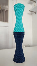 Vivo Chevron Hourglass Vase, 3D Printed Zigzag Flower Vase