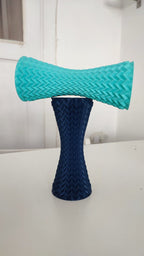 Vivo Chevron Hourglass Vase, 3D Printed Zigzag Flower Vase