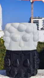 Silent Dude Face Vase, 3D Printed Character Planter