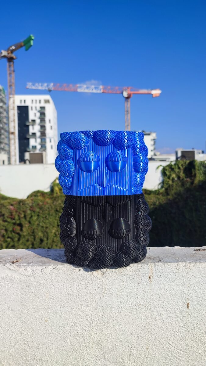 Silent Dude Face Vase, 3D Printed Character Planter