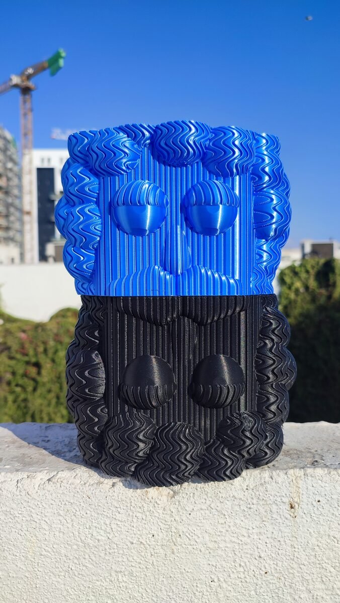 Silent Dude Face Vase, 3D Printed Character Planter