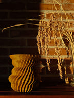 Fluted Wave Vase, 3D Printed Sculptural Home Decor