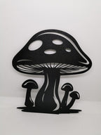 Toadstool Cluster Wall Art, 3D Printed Mushroom Silhouette Panel