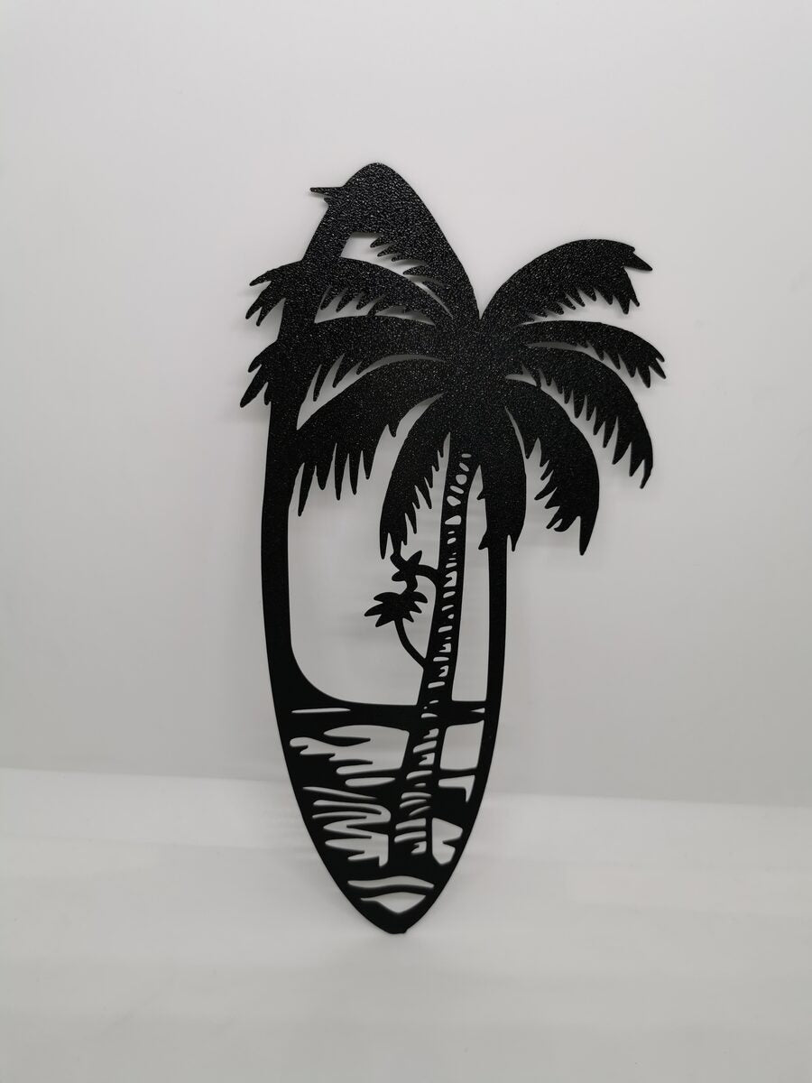 2d Surfboard Beach Design Wall Art