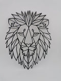 Low Poly Lion Head Wall Art, 3D Printed Geometric Panel