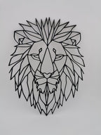 Low Poly Lion Head Wall Art, 3D Printed Geometric Panel