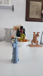 Totem Pole Card & Photo Stand, Carved Desk Display