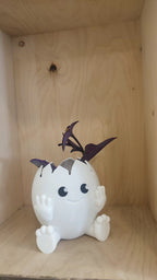 Cute Egg Planter, 3D Printed Cracked Eggshell Character Pot