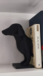 Dachshund Silhouette Bookends, 3D Printed Dog Book Holder Set