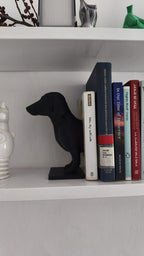Dachshund Silhouette Bookends, 3D Printed Dog Book Holder Set