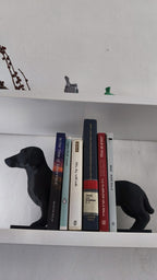 Dachshund Silhouette Bookends, 3D Printed Dog Book Holder Set