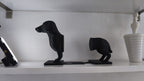 Dachshund Silhouette Bookends, 3D Printed Dog Book Holder Set