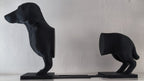 Dachshund Silhouette Bookends, 3D Printed Dog Book Holder Set