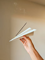 Zen Plane Paper Airplane Incense Holder, 3D Printed Ash Catcher