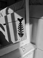 Fishbone Mirror Jewellery Hook, 3D Printed Vanity Organiser