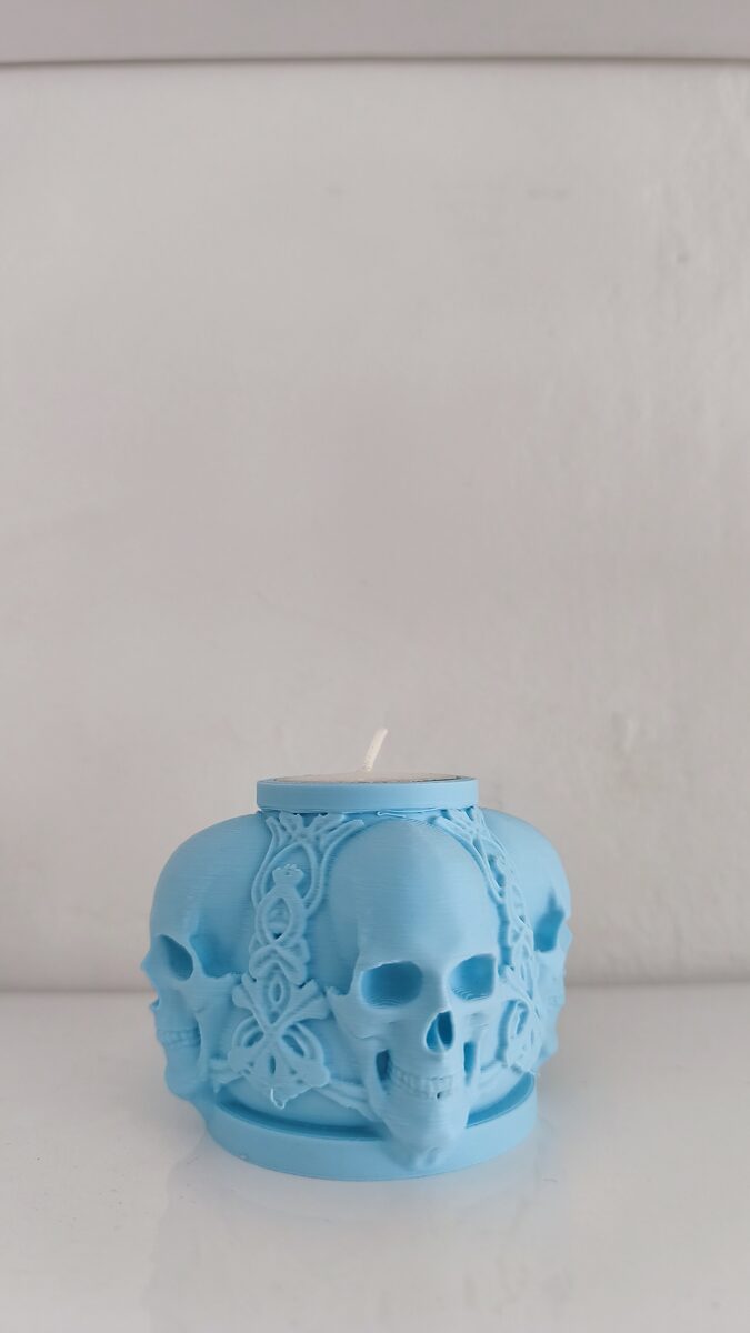 Skull Candle Holder