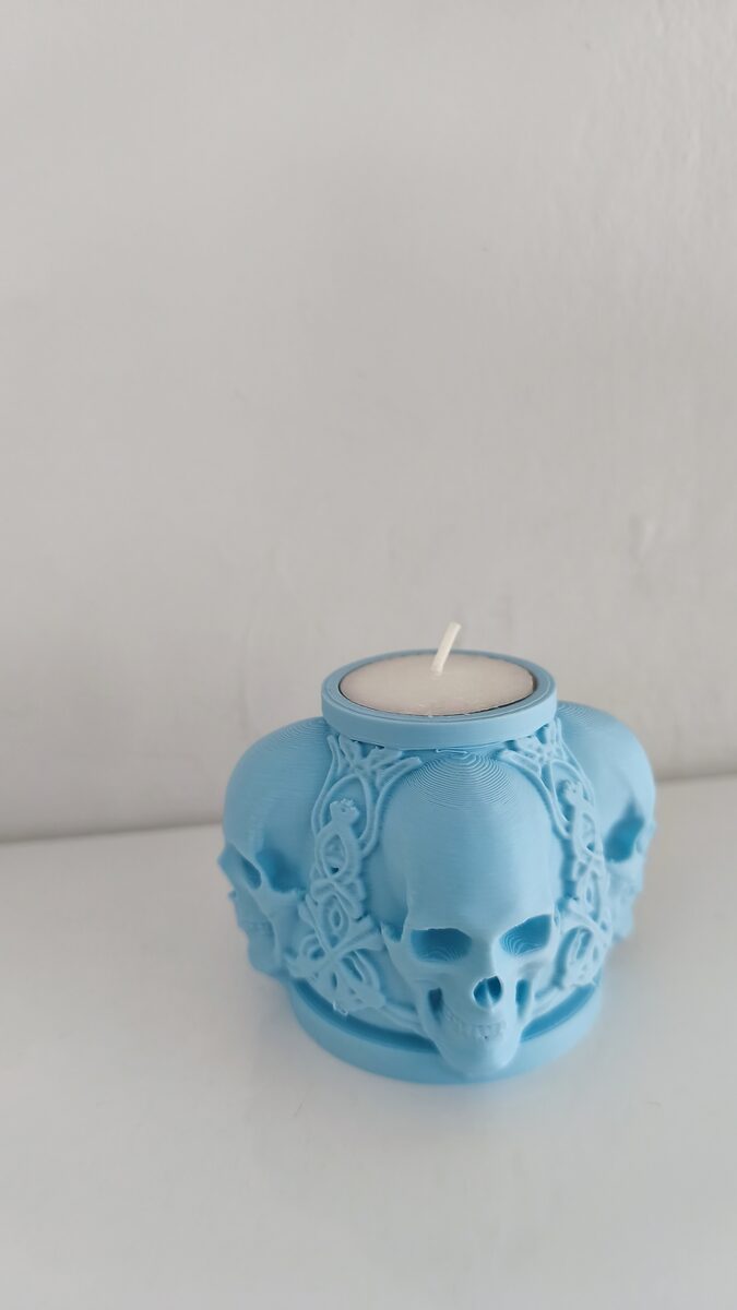Skull Candle Holder