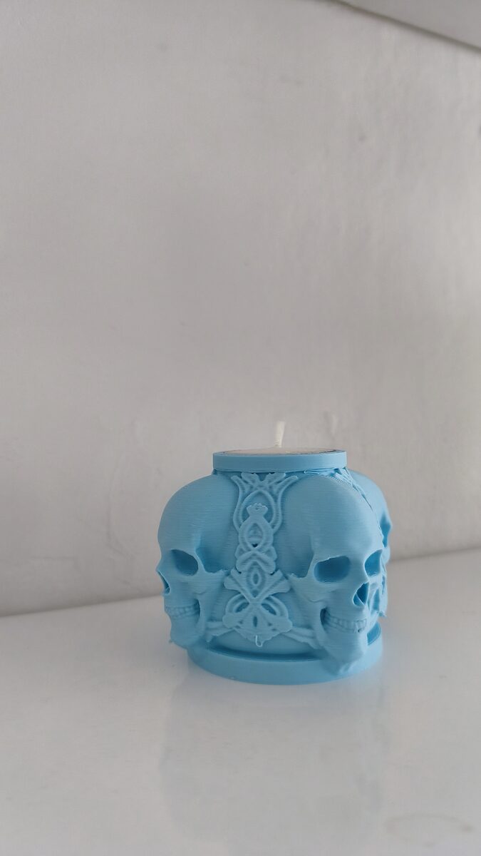 Skull Candle Holder