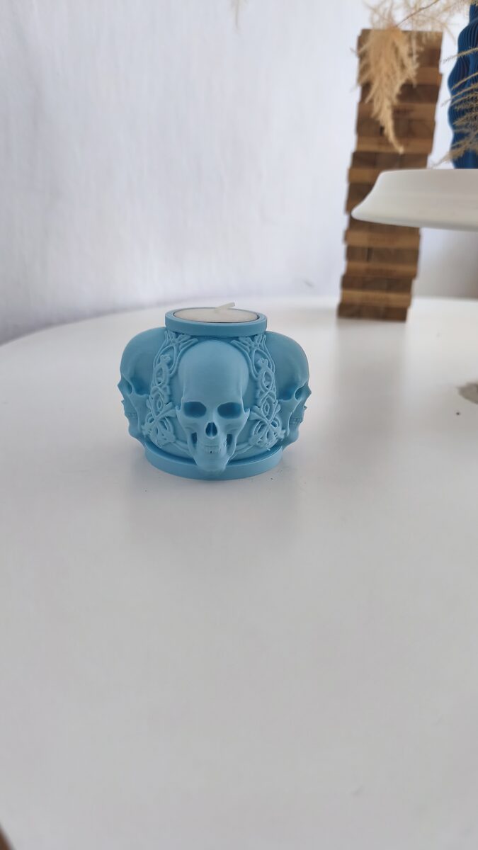 Skull Candle Holder