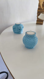 Floral Urn Tealight Candle Holder, 3D Printed Vintage Decor