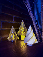 Spiral Christmas Tree Tea Light Lantern, 3D Printed Decor