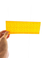 Greek Key Hexagon Tealight Lantern, 3D Printed Candle Holder