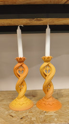 Heart Candlestick Holder, 3D Printed Spiral Lotus Candle Holder